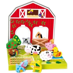 Nenittos Granja de Madera con Animalitos