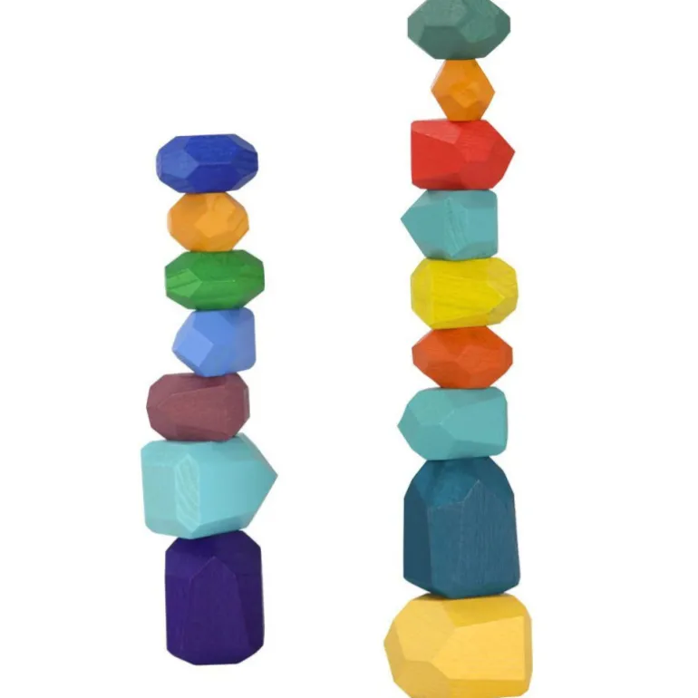 Nenittos Piedras de Madera Apilables 16 Piezas