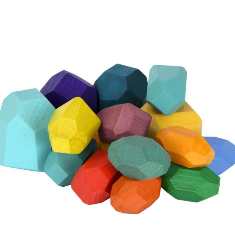 Nenittos Piedras de Madera Apilables 16 Piezas