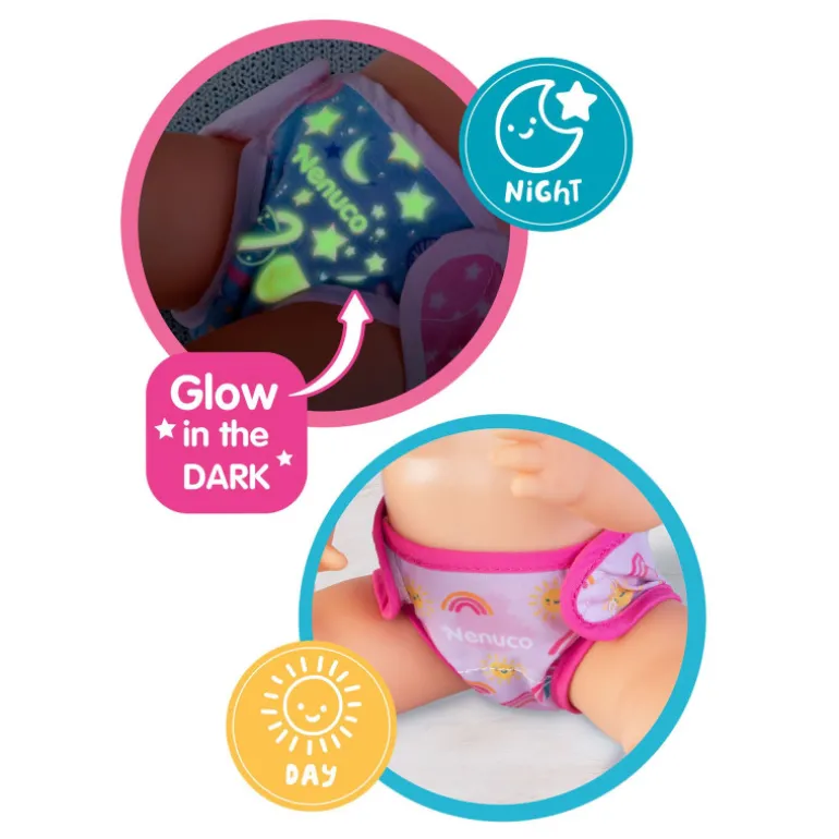 Nenuco Pop Muñeco con 2 Pañales Reutilizables y Accesorios