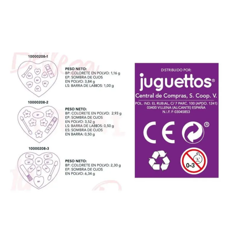 Pasarela Maquillaje Corazón Varios Modelos