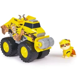 Paw Patrol Camión-Excavadora Rescue Wheels Bulldozer y Figura de Rubble
