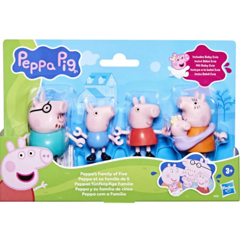 Peppa Pig Pack 5 Figuras Peppa y su Familia de 5