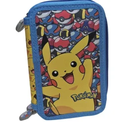 Pokémon Plumier Clásico con 3 Cremalleras