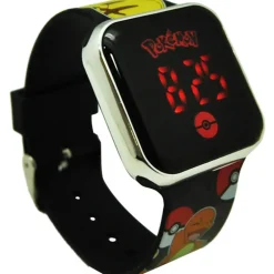 Pokémon Reloj Digital Led Negro Charmander