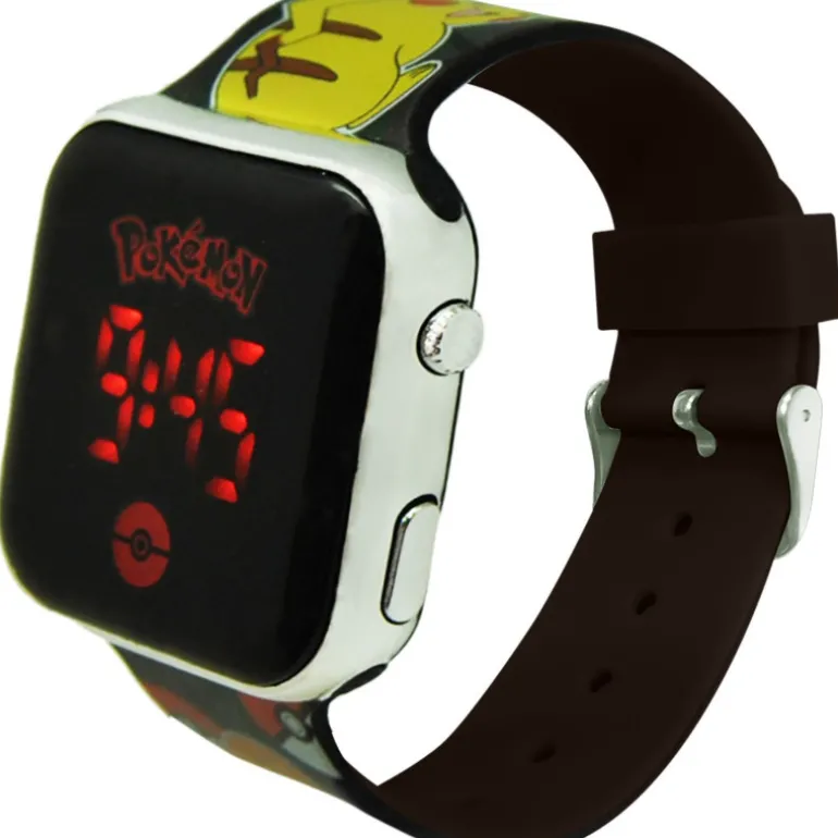 Pokémon Reloj Digital Led Negro Charmander