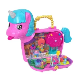 Polly Pocket Cofre para Mini Muñecas Unicornio Partyland
