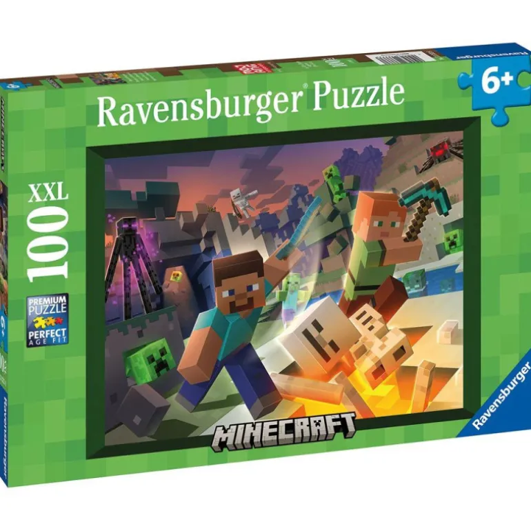 Ravensburger Puzzle 100 Piezas XXL Minecraft