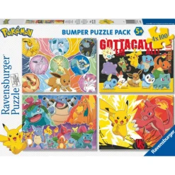 Ravensburger Puzzle 4 x 100 Piezas Pokémon Bumper Pack