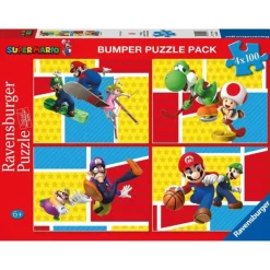 Ravensburger Puzzle 4 x 100 Piezas Super Mario