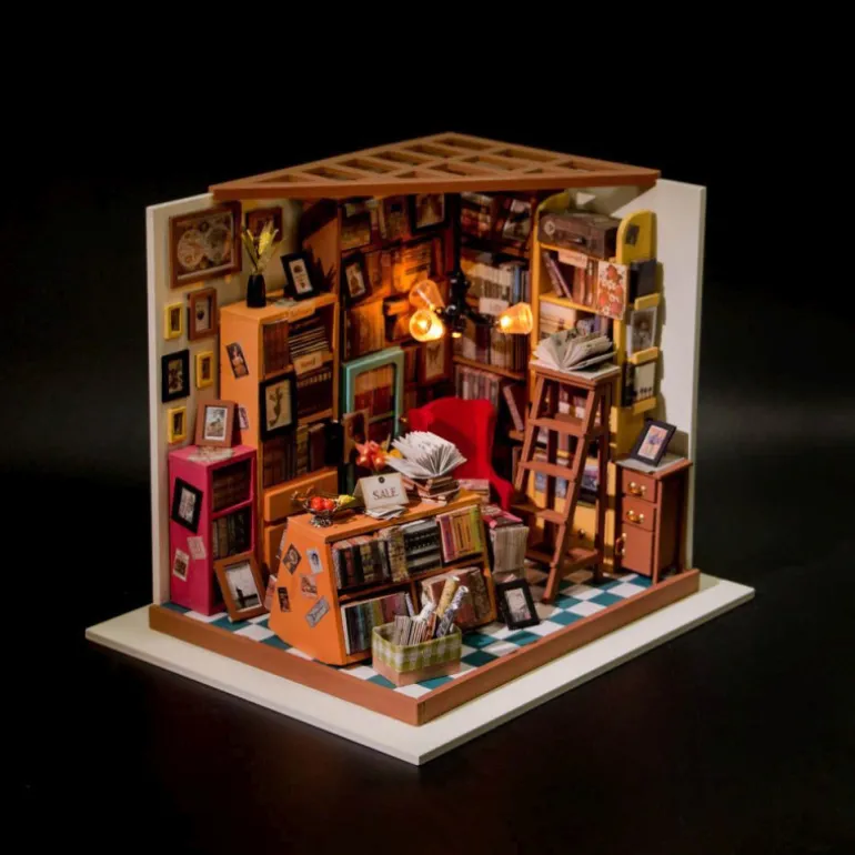 Robotime Biblioteca de Sam Maqueta