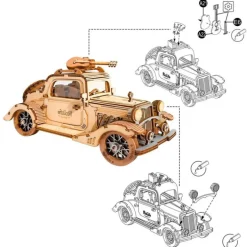 Robotime Coche Vintage Maqueta de Madera