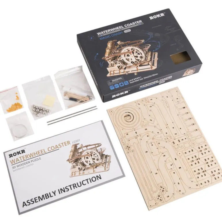 Robotime Montaña Rusa de Rueda Hidráulica Maqueta de Madera