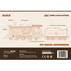 Robotime Prime Tren de Vapor Maqueta de Madera