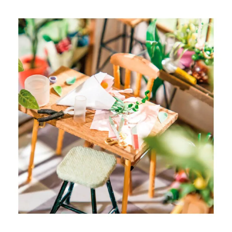 Robotime Tienda de Flores de Emily Maqueta