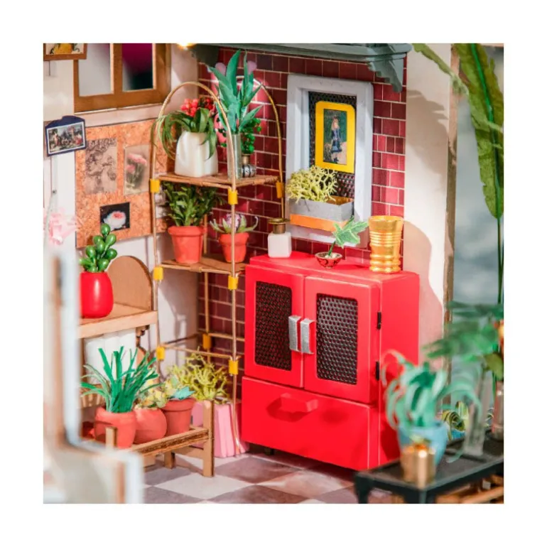 Robotime Tienda de Flores de Emily Maqueta