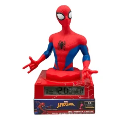 SPIDER-MAN Lámpara 3D con Despertador y Fecha