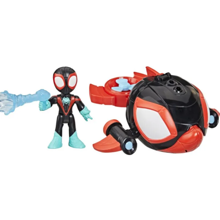 Spidey and His Amazing Friends Water Webs Set Vehículo y Figura Delfín Ciclónico