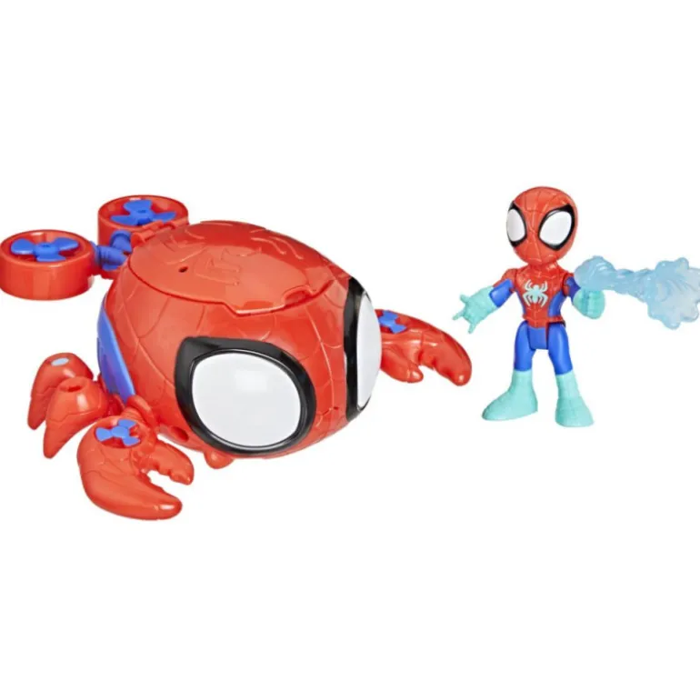 Spidey and His Amazing Friends Water Webs Set Vehículo y Figura Aracno-Cangrejo