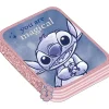 Stitch Estuche de 2 Cremalleras