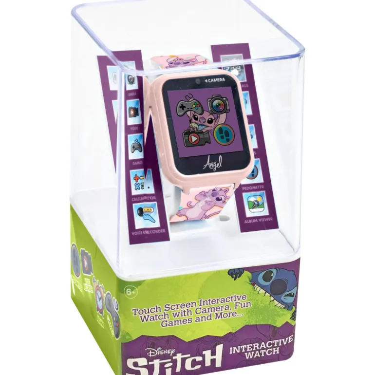 Stitch Reloj Interactivo Angel