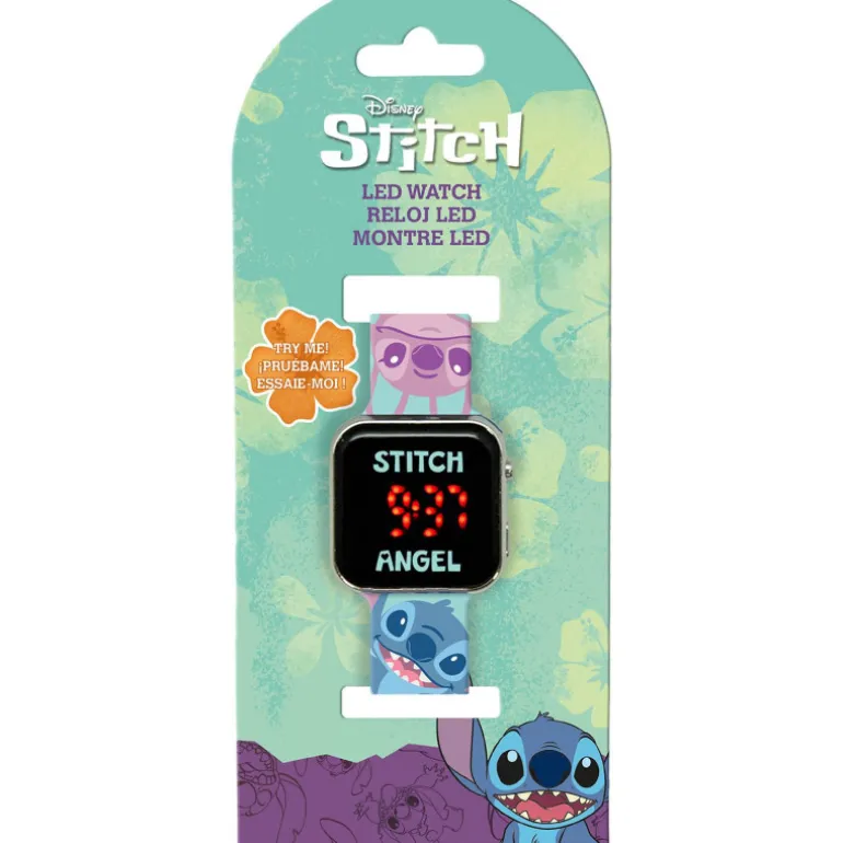 Stitch Reloj Led Tropical