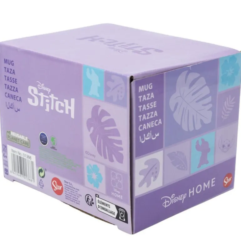 Stitch Taza Cerámica Desayuno Stitch Palms 400 ml