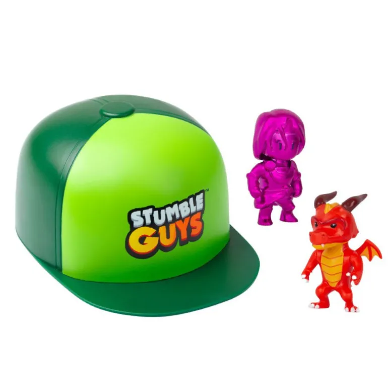 Stumble Guys Pack Gorra con 2 Figuras Sorpresa Varios Modelos