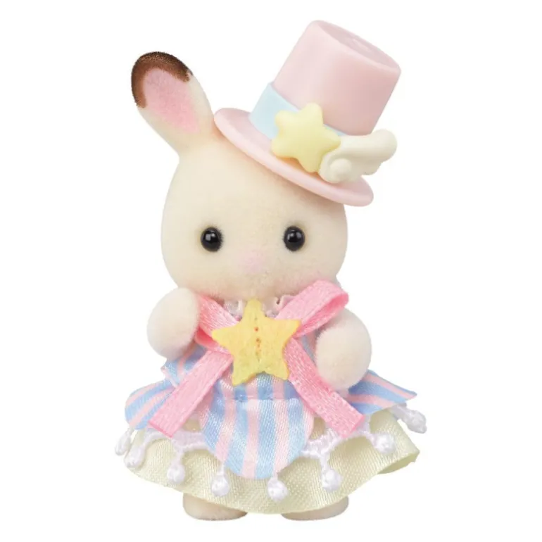 Sylvanian Families Crème Chocolate en Tren y Erin Panda en Avión