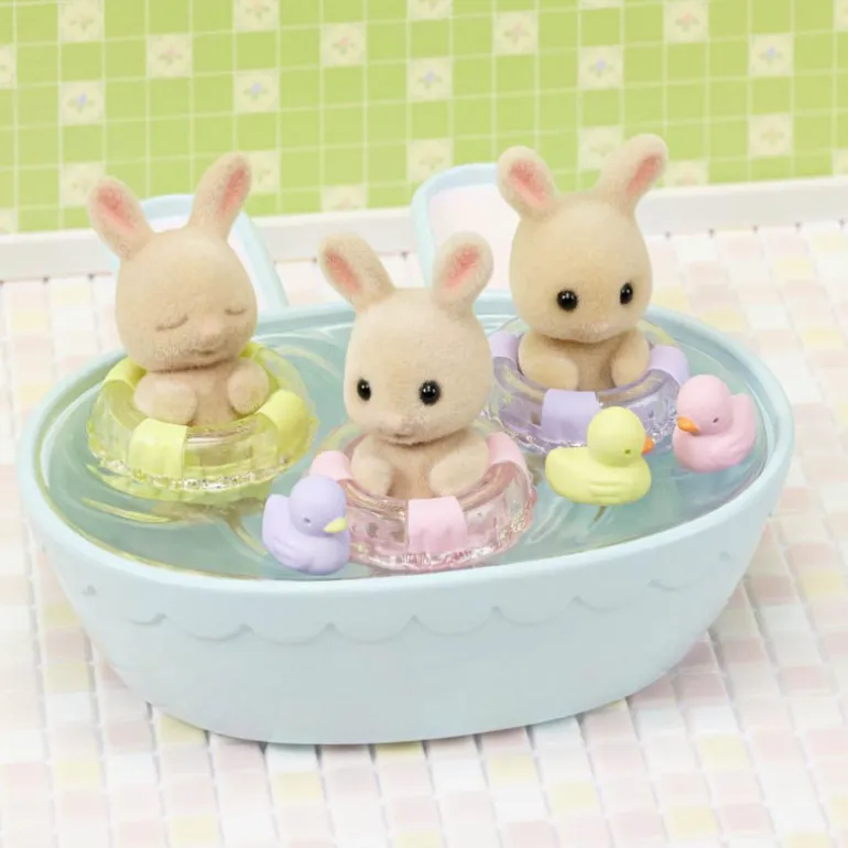 Sylvanian Families La Hora Del Baño De Los Trillizos