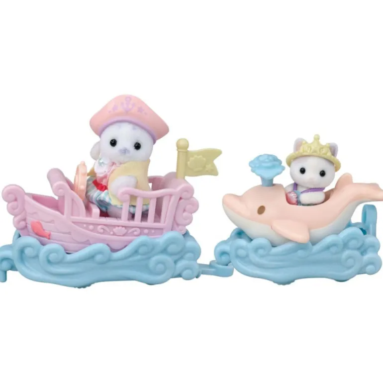 Sylvanian Families Puffy Foca y Cara Latte Surcan las Olas