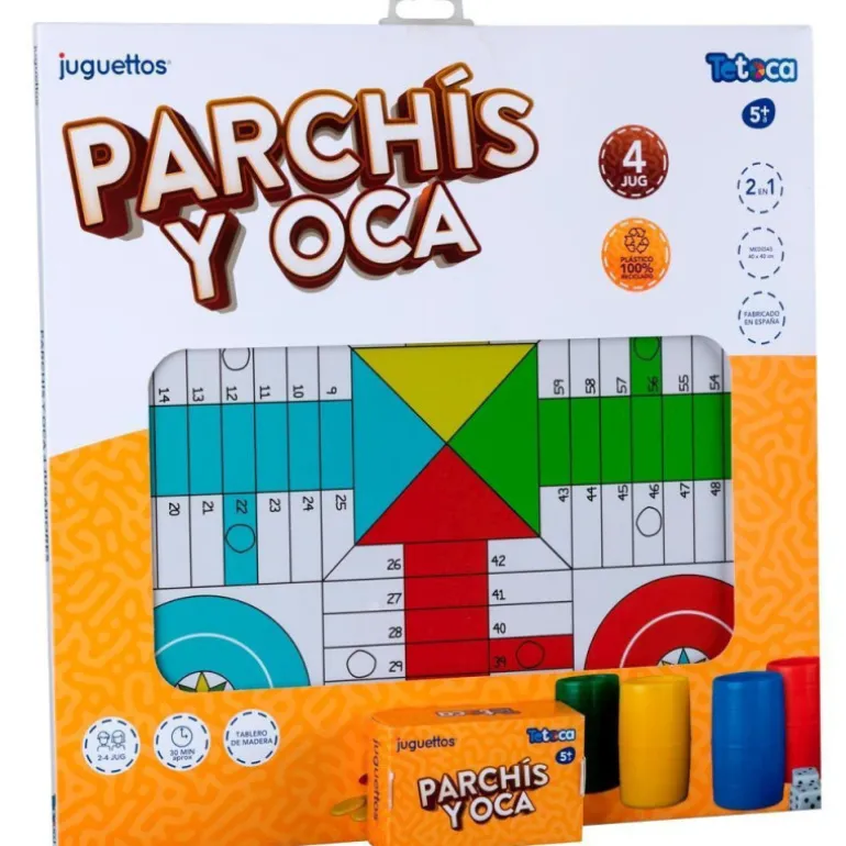 Tetoca Parchís y Oca 4 Jugadores 40 cm