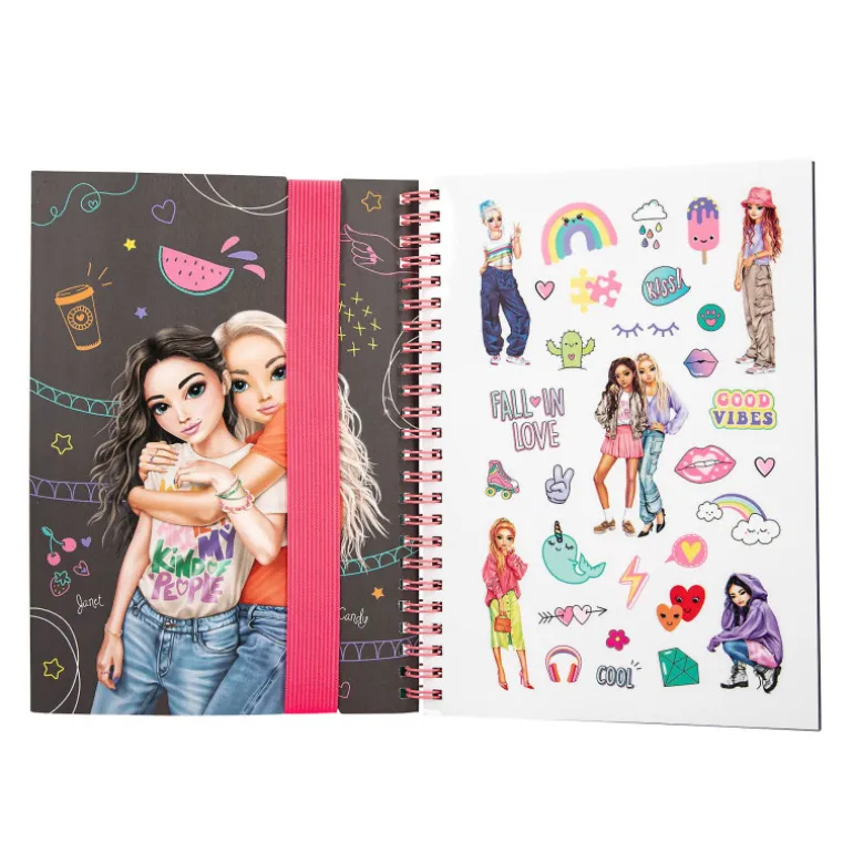 TOPModel Neon Doodle Book Cuaderno para Colorear con Rotuladores de Gel