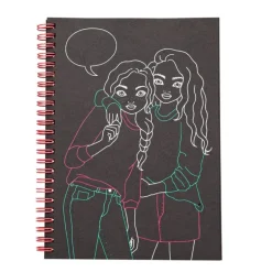 TOPModel Neon Doodle Book Cuaderno para Colorear con Rotuladores de Gel