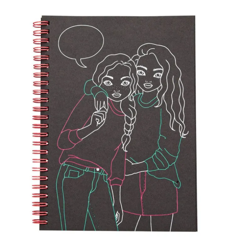 TOPModel Neon Doodle Book Cuaderno para Colorear con Rotuladores de Gel