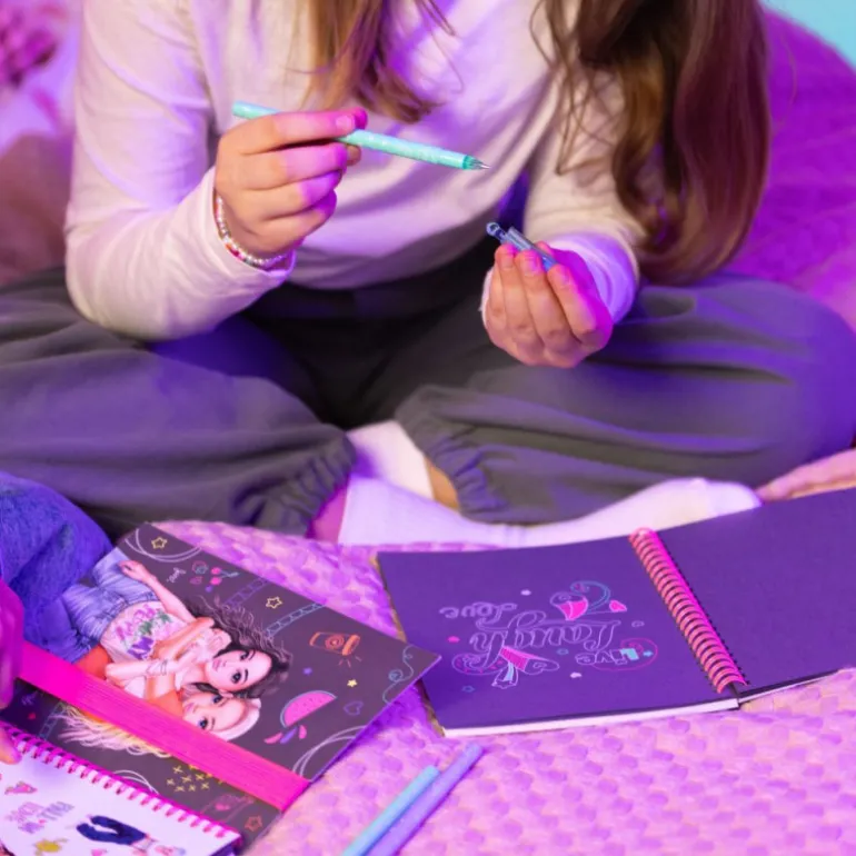 TOPModel Neon Doodle Book Cuaderno para Colorear con Rotuladores de Gel