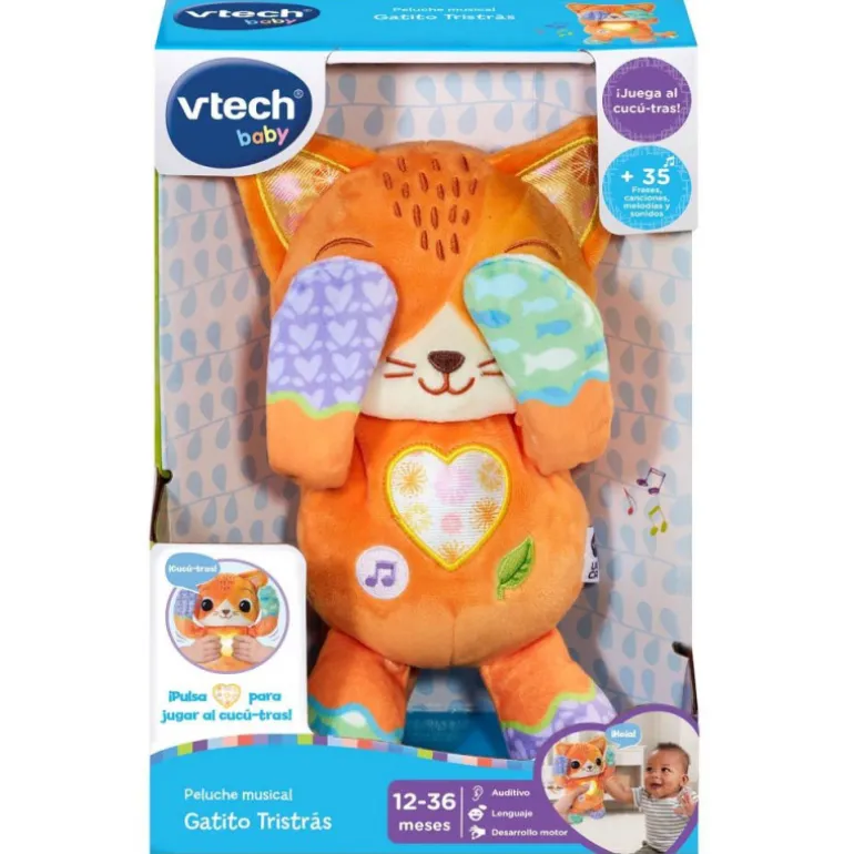 Vtech Baby Peluche Musical Gatito Tristrás