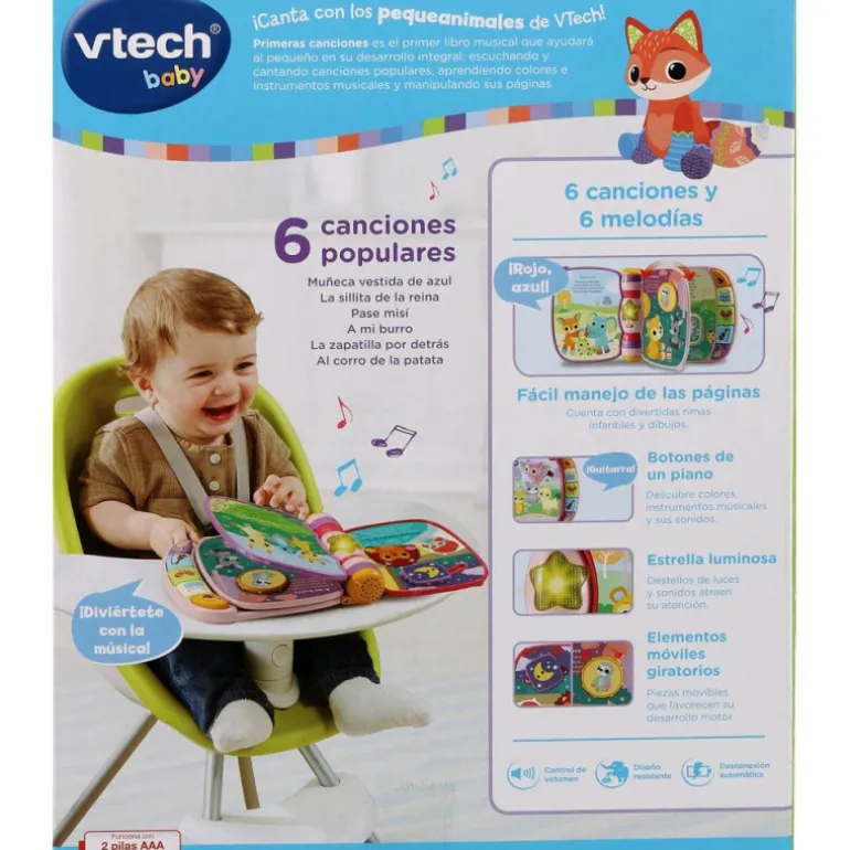 VTech Baby Primeras Canciones Rosa Libro Interactivo para Bebés