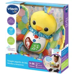 VTech Baby Sonajero Pajarito de Tela Melodías y Sensaciones