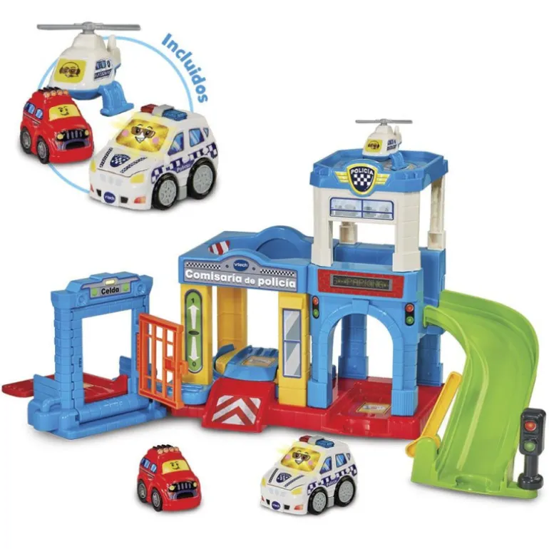 Vtech Baby Tut Tut Bólidos Comisaría De Policía con Robín Coche de Policia