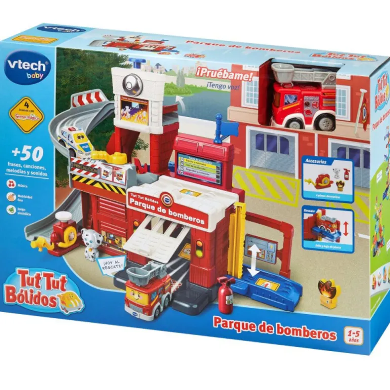 VTech Baby Tut Tut Bólidos Parque de bomberos con Valiente Camión de Bomberos