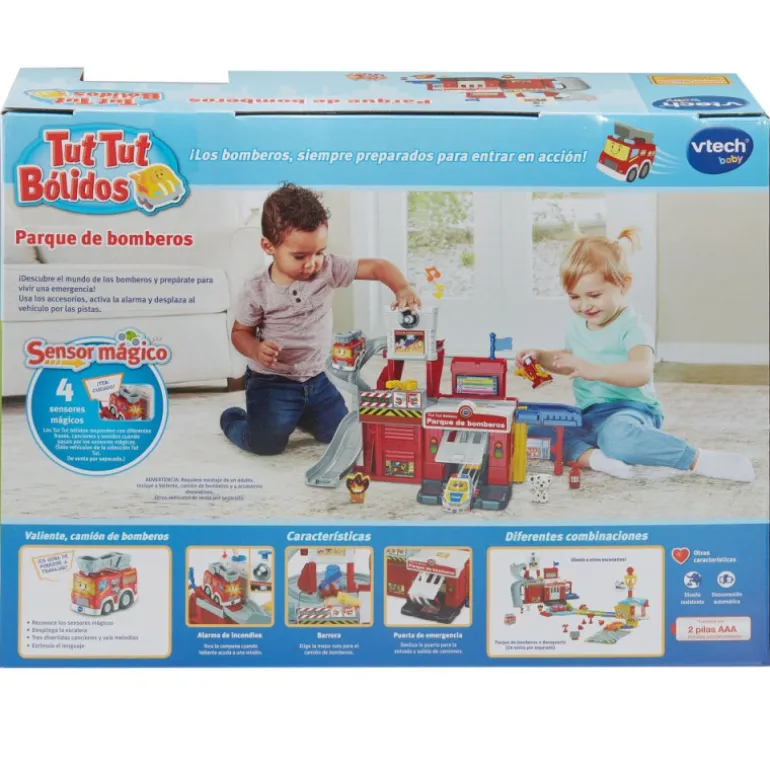 VTech Baby Tut Tut Bólidos Parque de bomberos con Valiente Camión de Bomberos