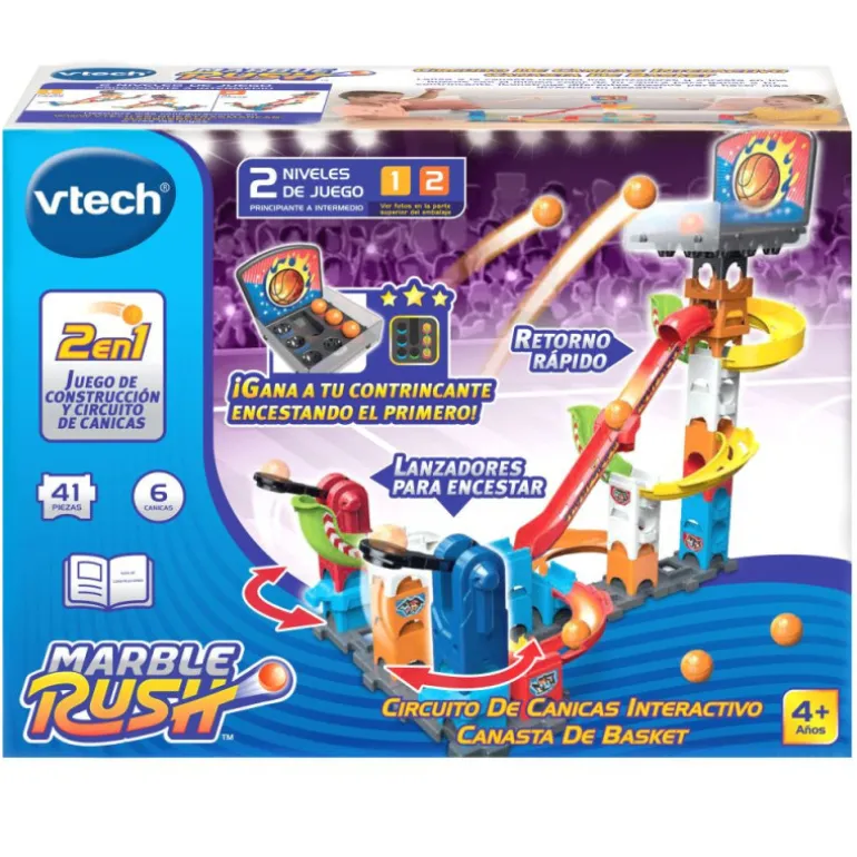 VTech Marble Rush Canasta de Basket Circuito de Canicas Interactivo